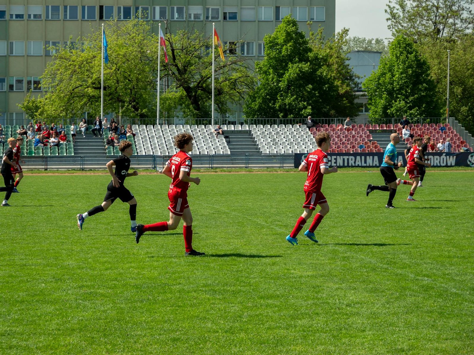 Youth soccer match in Poland